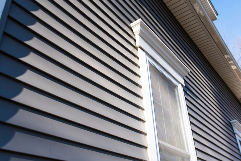 Close-up of vinyl siding texture